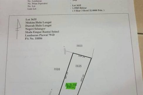 Tanah Dusun Buah Hulu Langat Untuk Dijual