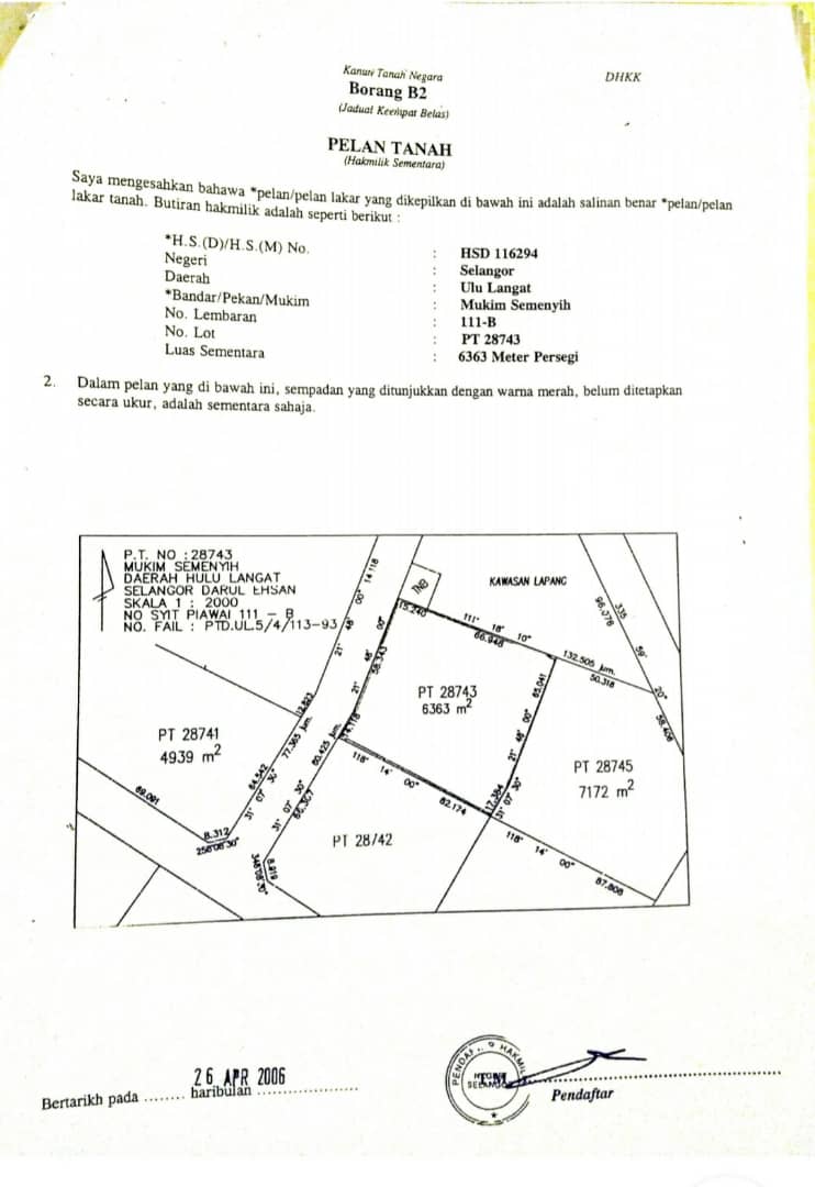Industrial Land Seksyen 6 Bandar Rinching