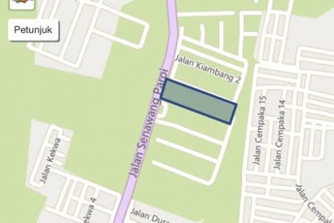 Tanah tepi jalan senawang paroi