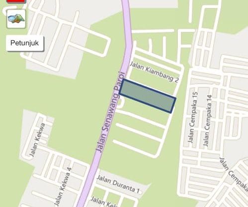 Tanah tepi jalan senawang paroi