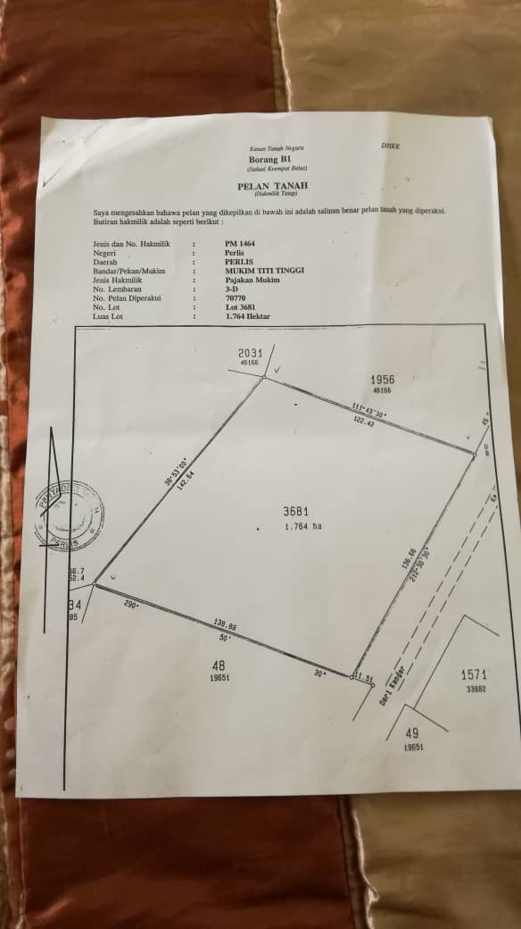 Tanah Titi Tinggi Kaki Bukit Perlis